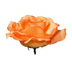Umelá ruža saténová oranžová 14 cm