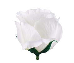 Umelá ruža puk biela 6 cm
