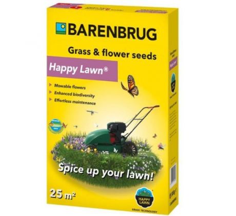 Trávne osivo BARENBRUG Happy Lawn  25 m²- trávnik s kvietkami 0,5 kg